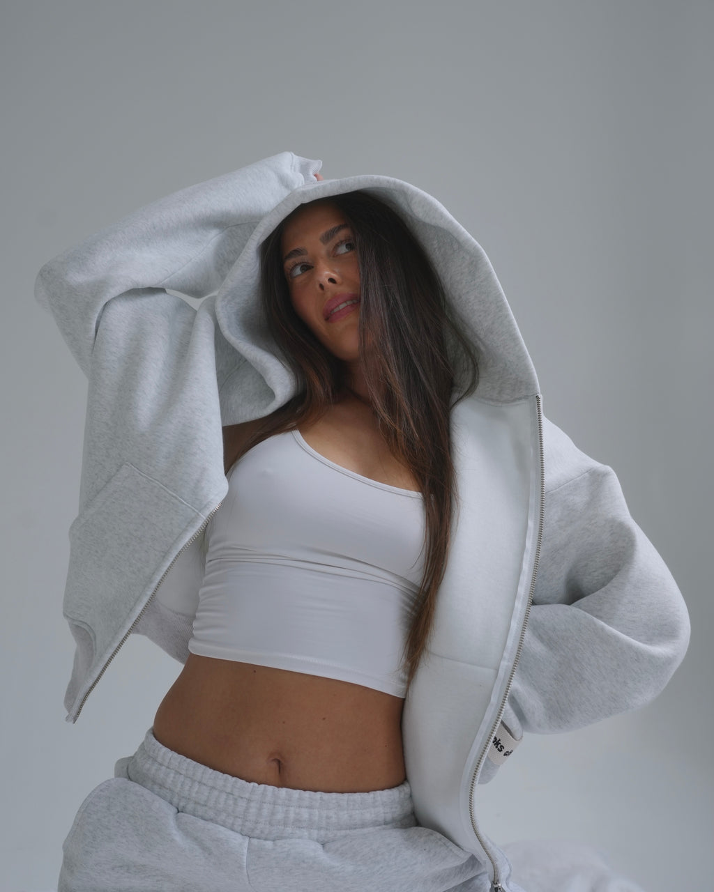 Light Gray Zip Jacket