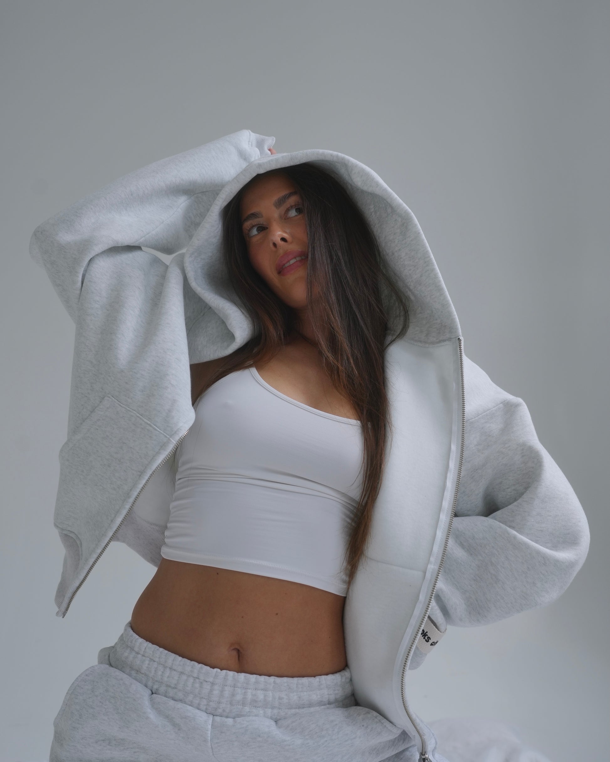 Light Gray Zip Jacket