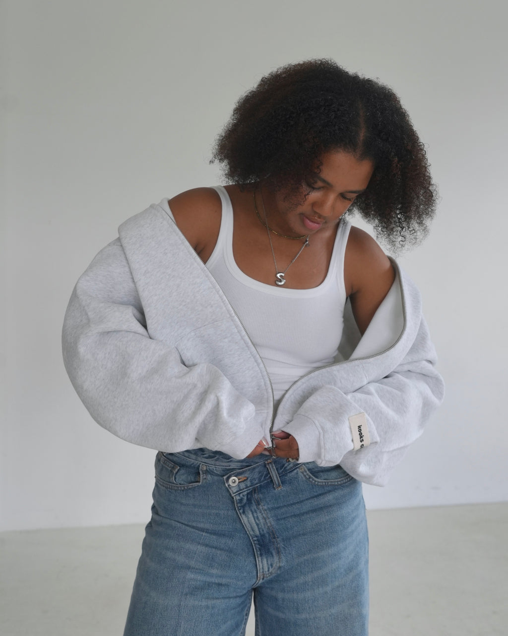 Light Gray Zip Jacket