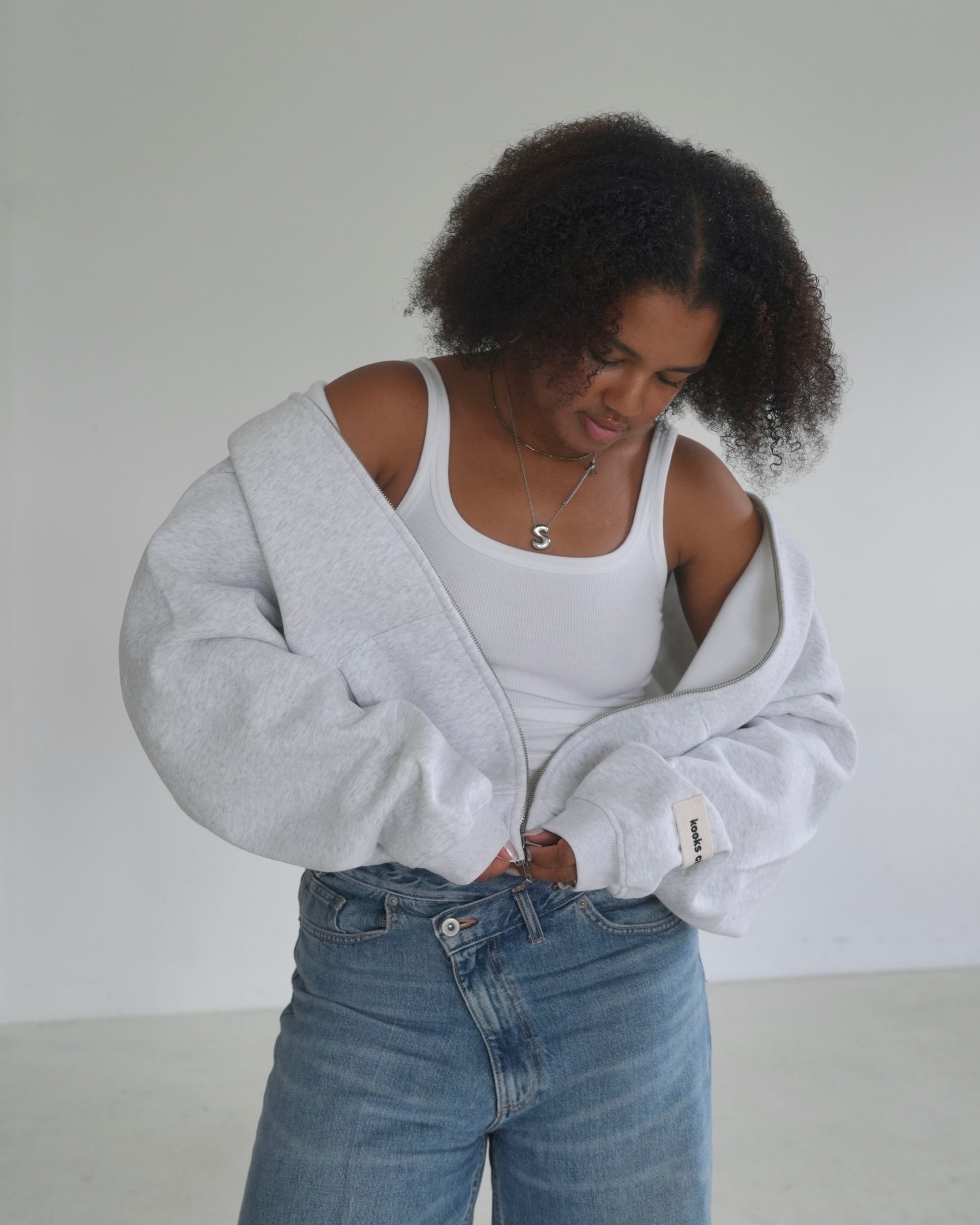Light Gray Zip Jacket