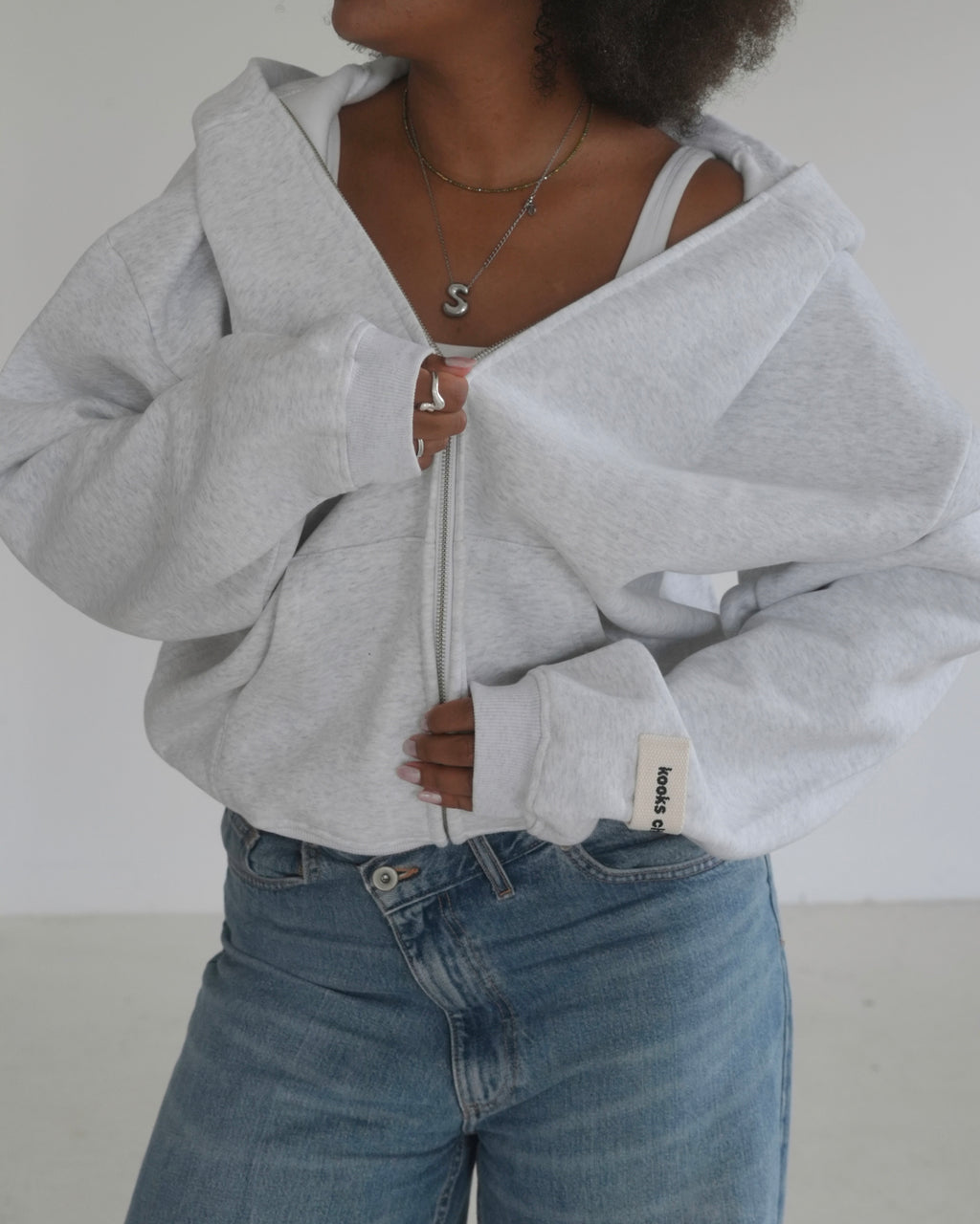 Light Gray Zip Jacket