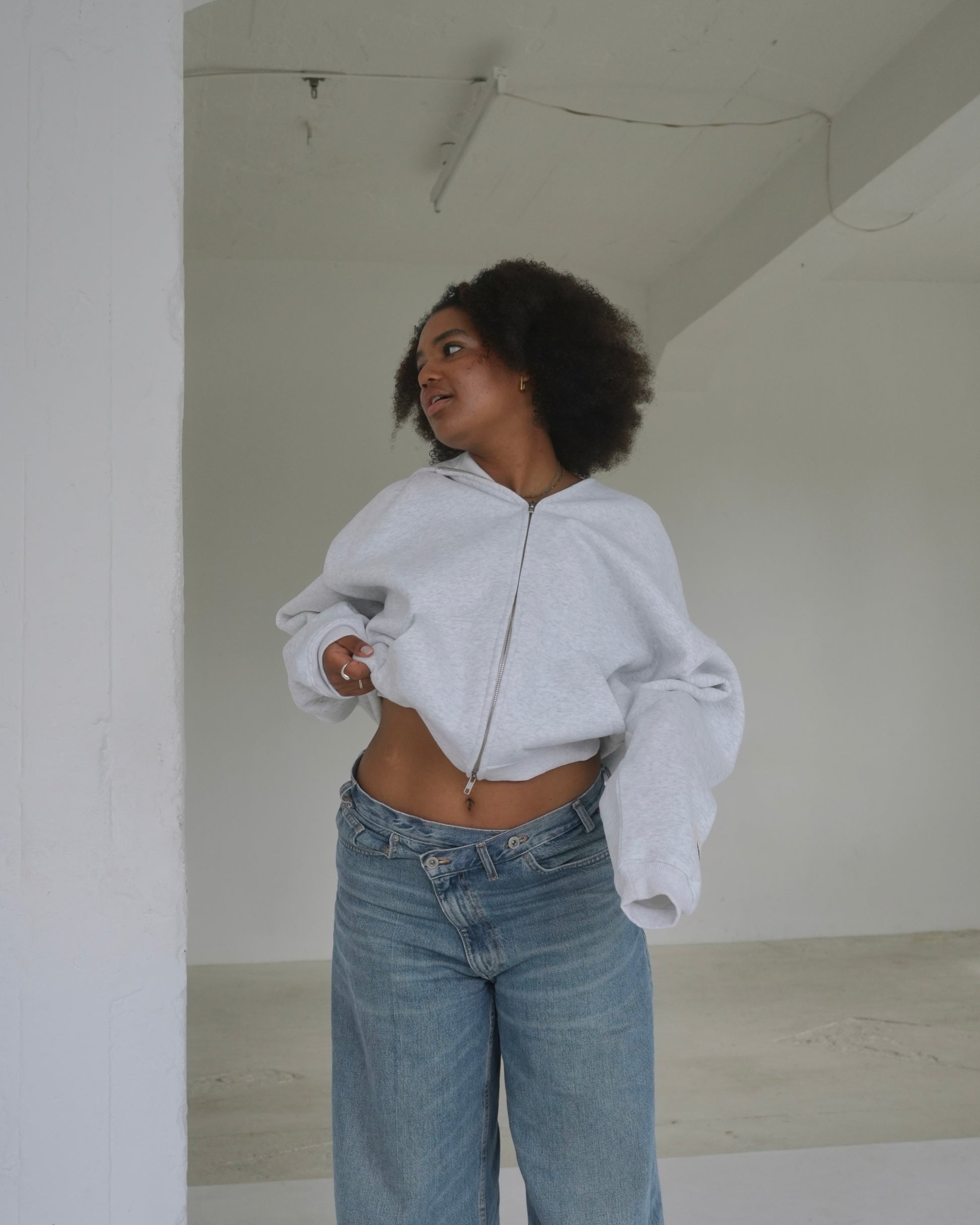 Light Gray Zip Jacket